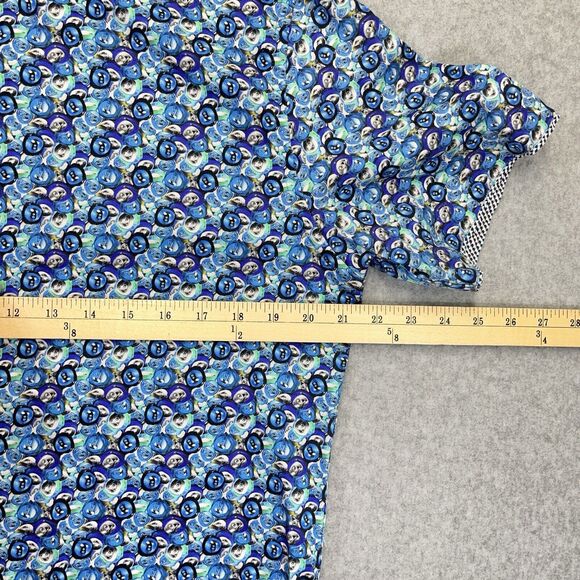 NWT Visconti Black Mens Medium M Button Down Shirt All Over Print Soda Can RARE - Picture 10 of 11